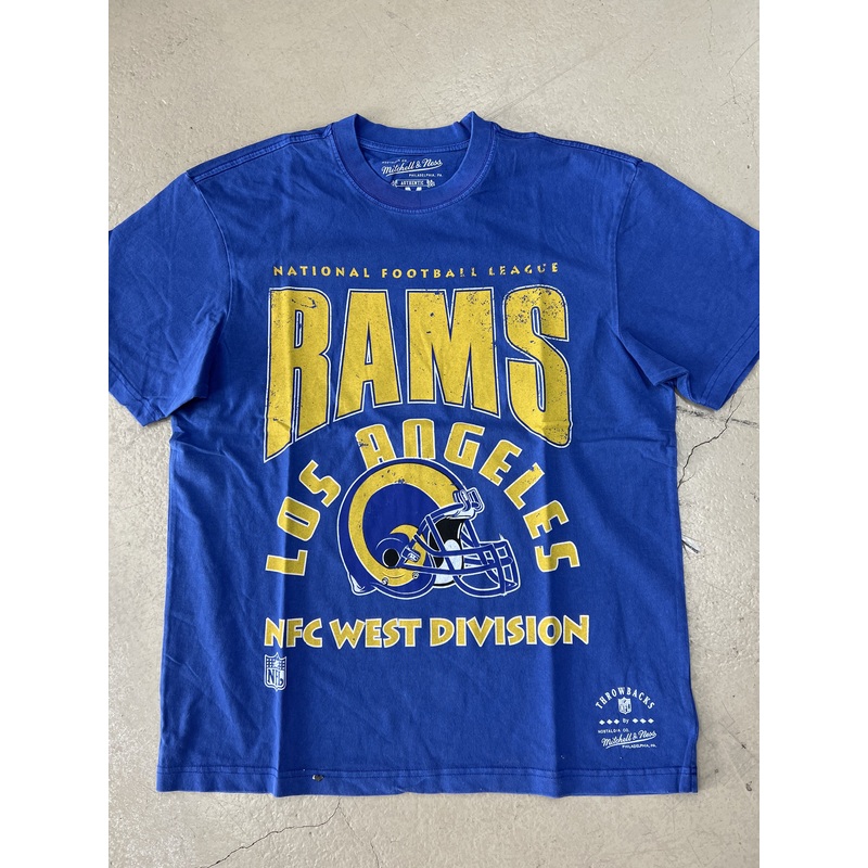 MNSR1180 RAMS ARCH TEE FADED BLUE