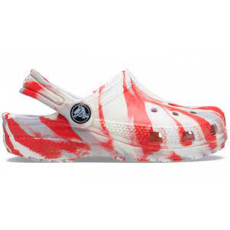 207464-1AZ CROCS MARBLED WHT/FLAME KIDS