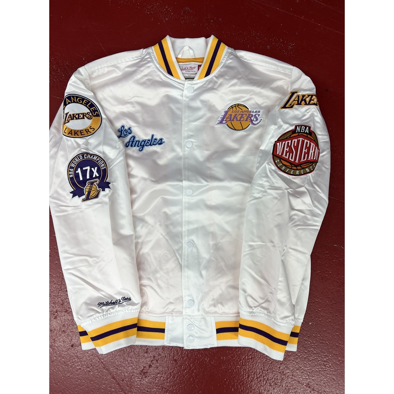 MNLL4986 MNN SATIN JKT LAKERS|S|M|L|XL|XXL