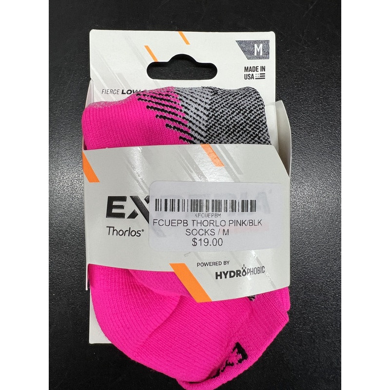 XFCUEPB THORLO PINK/BLK SOCKS|S|M