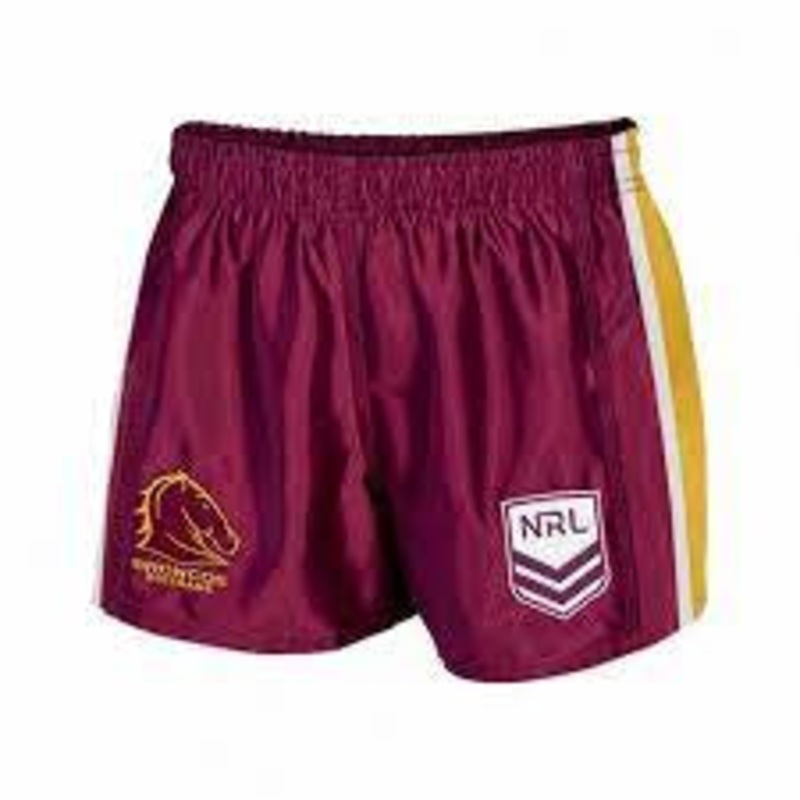 NSSH8MBB NRL SHORTS BRONCOS|M|L|XL|XXL|3XL|4XL|5XL|S