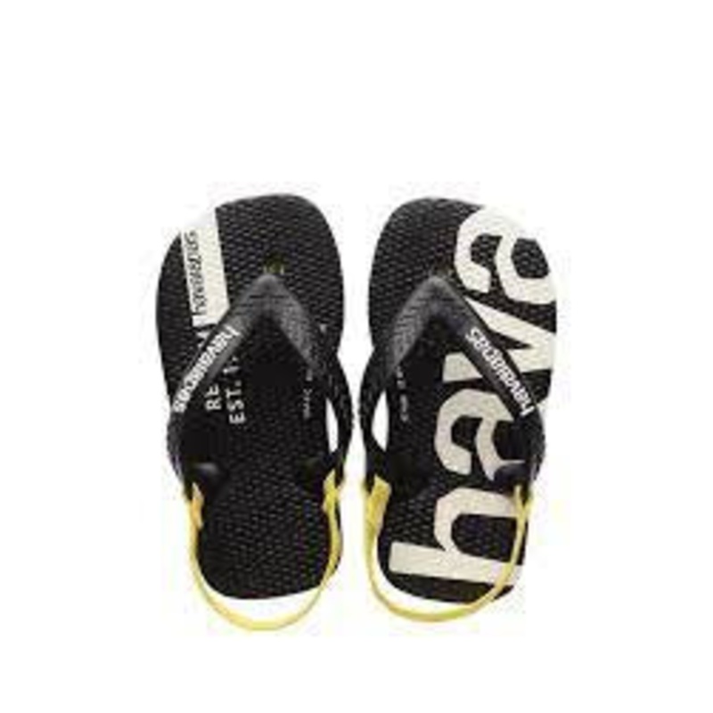 HAVAIANAS BABY LOGO BLK/YELL KIDS