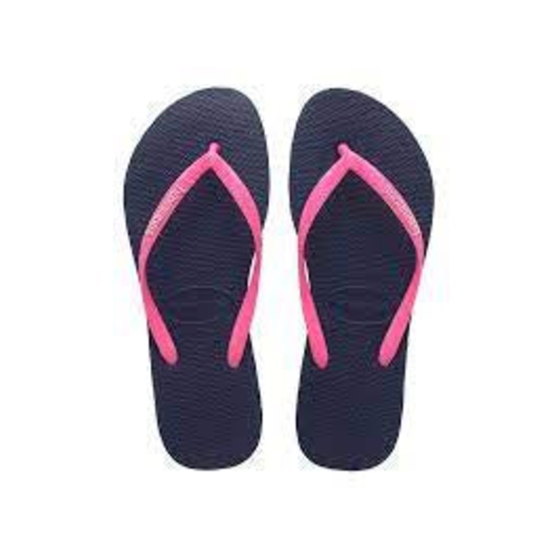 HAVAIANAS SLIM LOGO POP MARINE