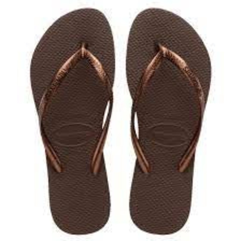 HAVAIANAS SLIMS DARK BROWNS|3738|3940|4142