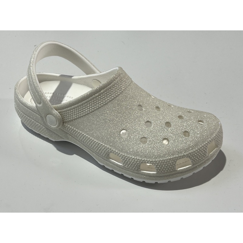 205942-100 CROCS GLITTER WHITE