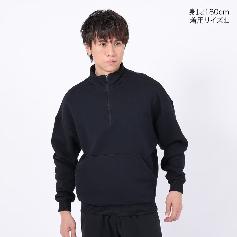 FOA404827-02E SOHO 1/4 ZIP SWEAT BLK