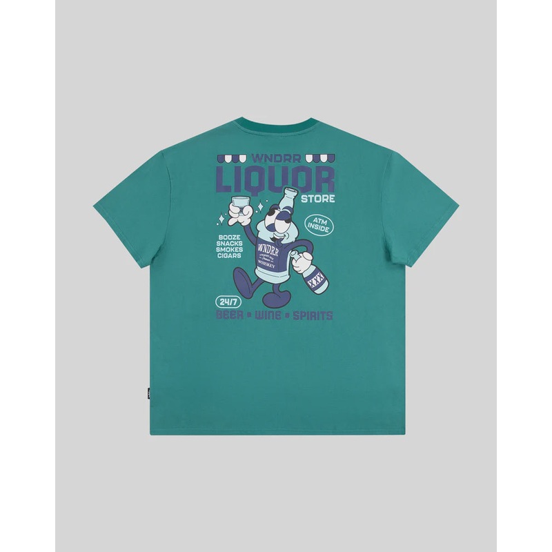 WNDRR LIQUOR TEE TEAL GA002DTL