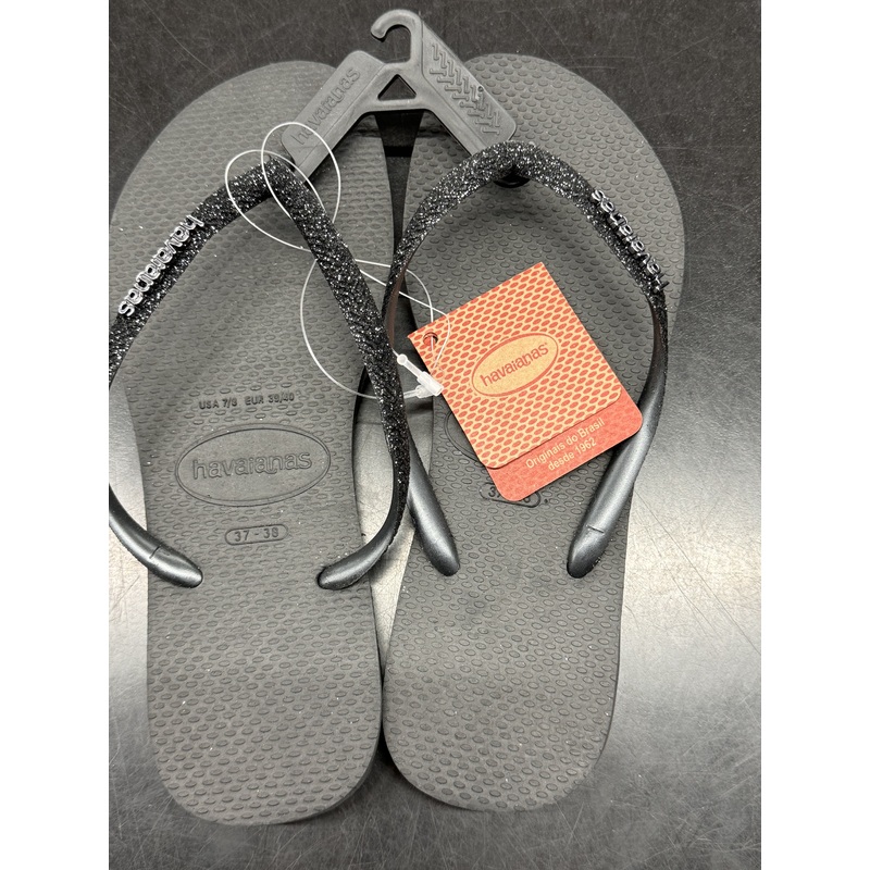 HAVAIANA SLIM GLITTER BLACK|37/38|39/40|41/42