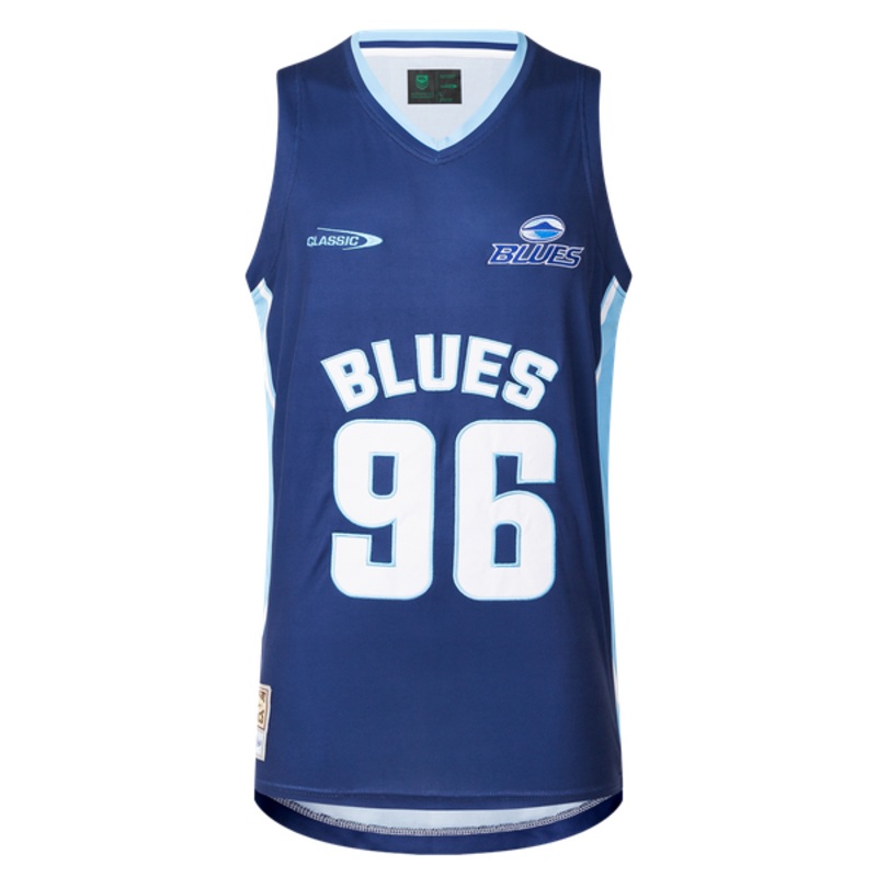 BUR24MBSI CLASSIC BLUES BBALL SINGLET