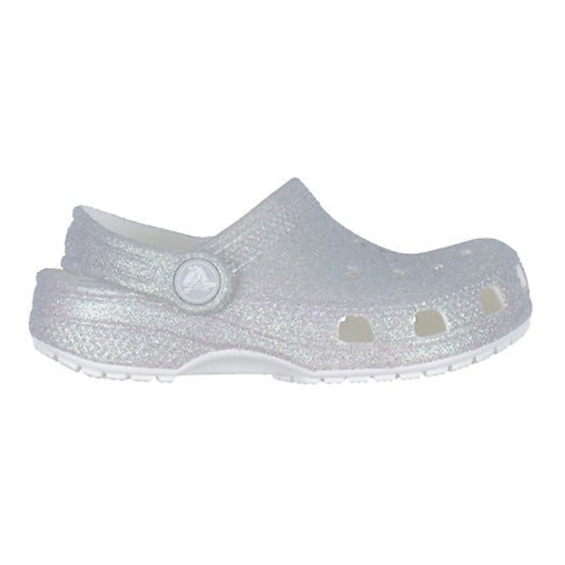 210986-100 CROCS GLITTER WHITE K