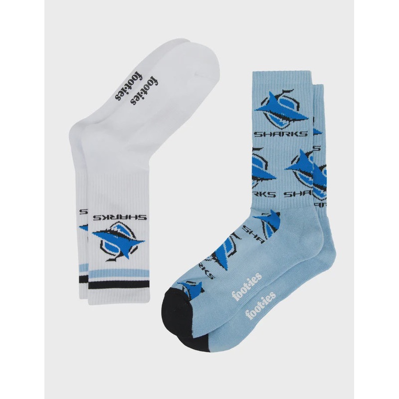 FCRO1383 SHARKS SOCKS 2PK|M/L (MEN’S 8-13)