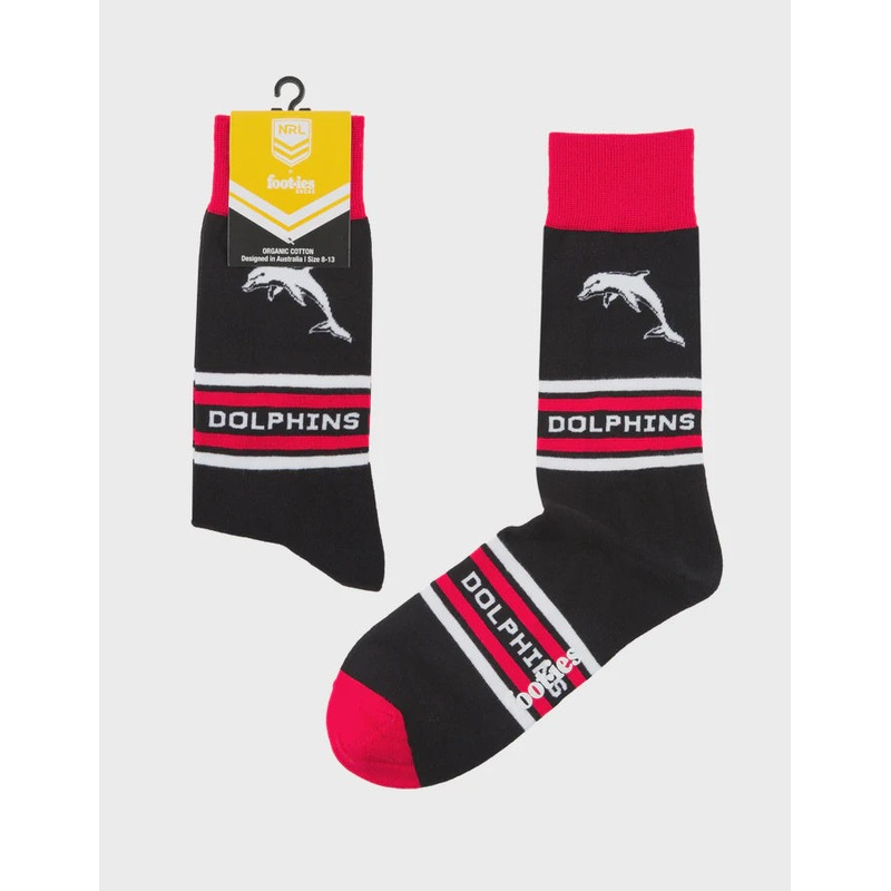 FDOL1160 DOLPHINS STRIPE SOCK|M/L (MEN’S 8-13)