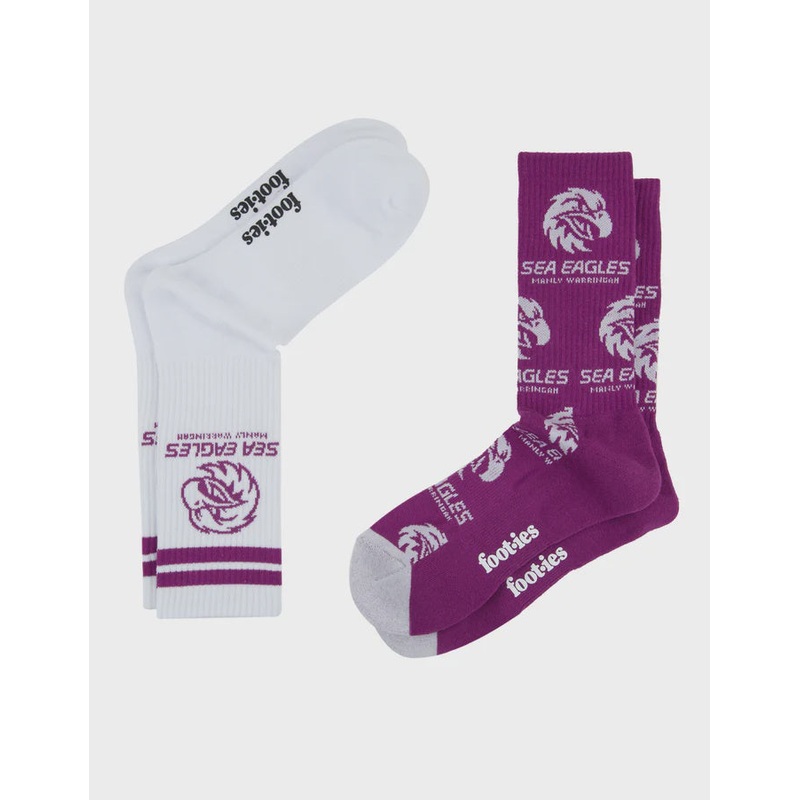 FMAN1382 SEA EAGLES 2PK|M/L (MEN’S 8-13)
