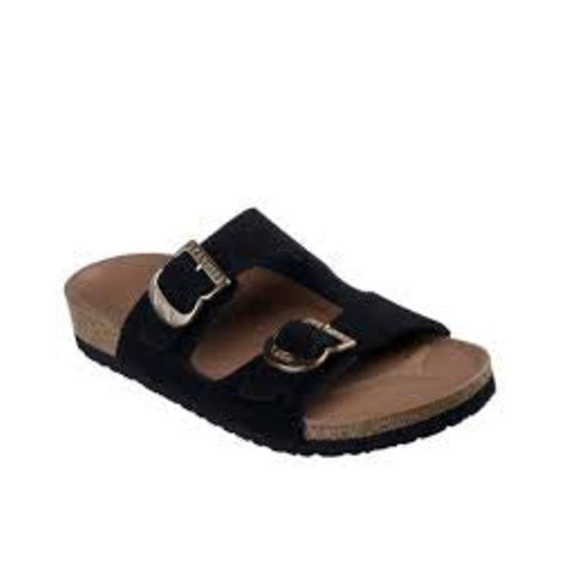 163653.BLK SKECHERS SLIDES BLK