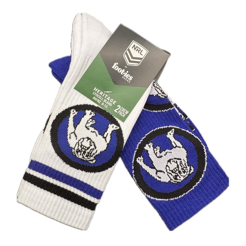 FCAN1493 BULLDOGS SOCKS 2PK|M8-13