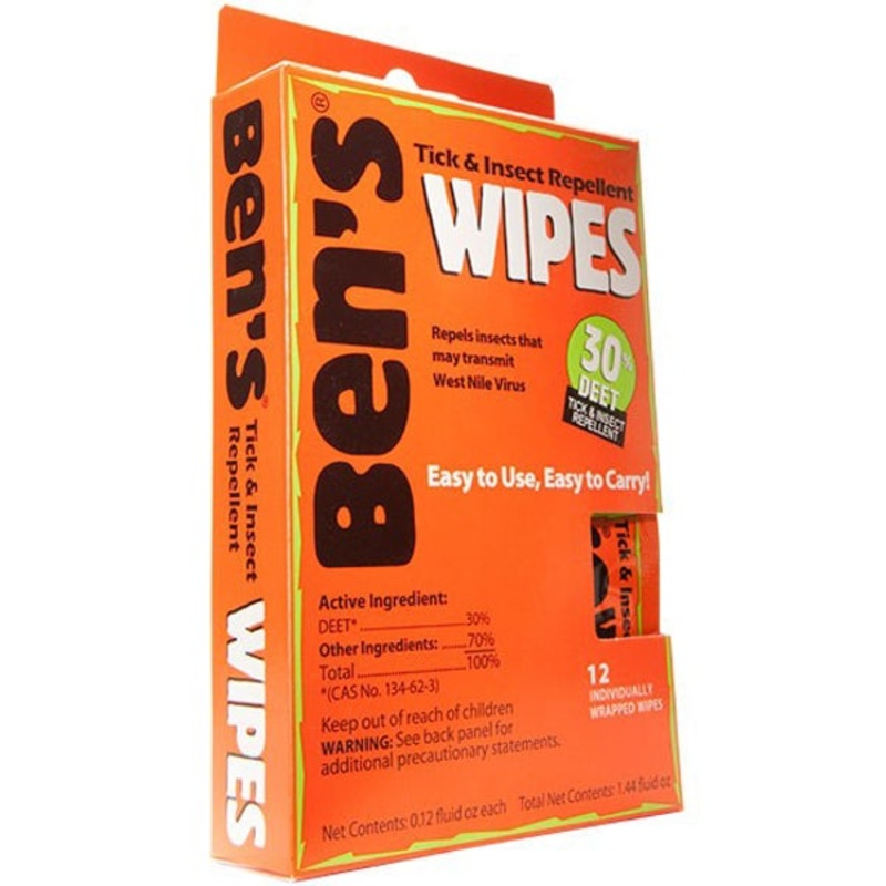 Ben’s Wipes Deet, Tick and Insect Repellent