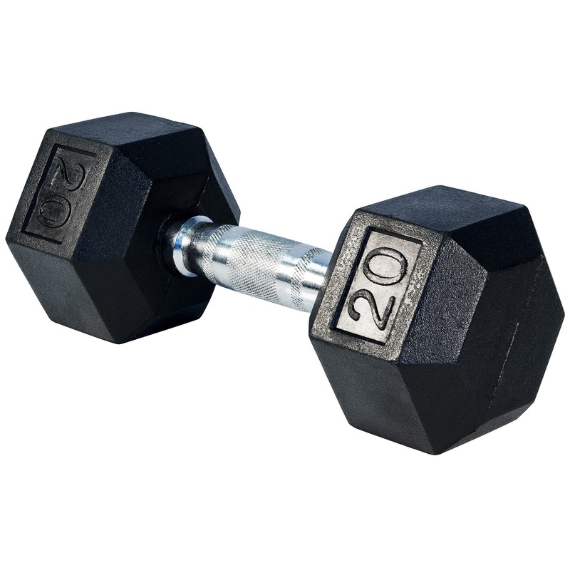Rubber Hex Dumbbell- 20lbs