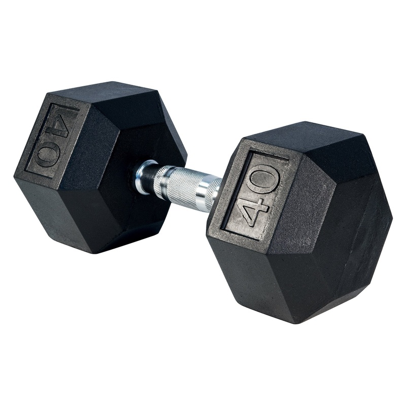 Rubber Hex Dumbell- 40lbs