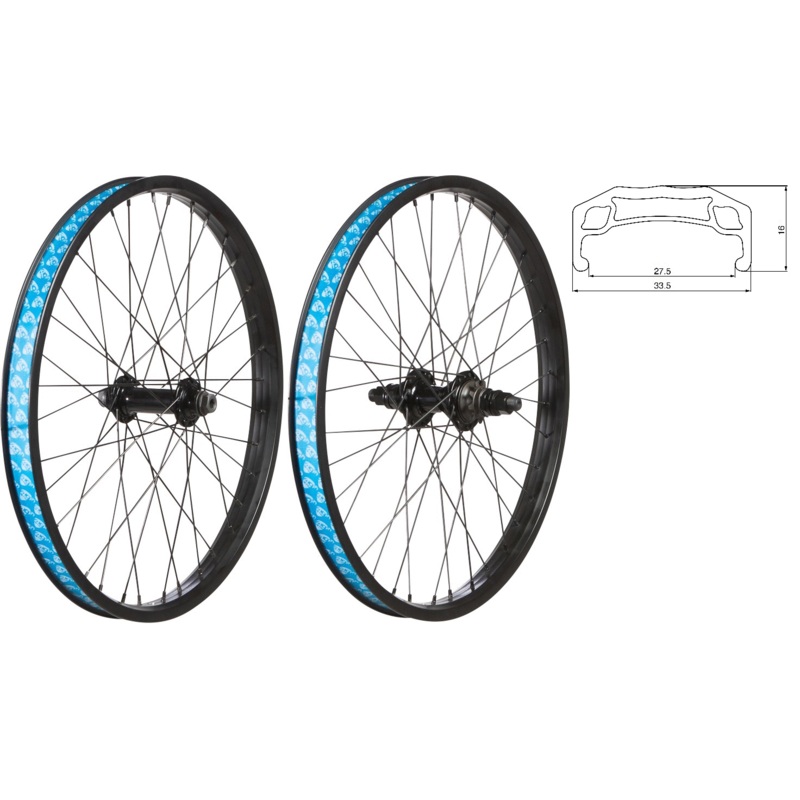 49North 20 BMX Sealed Bearing Rear Wheel (9T Driver/Nutted)