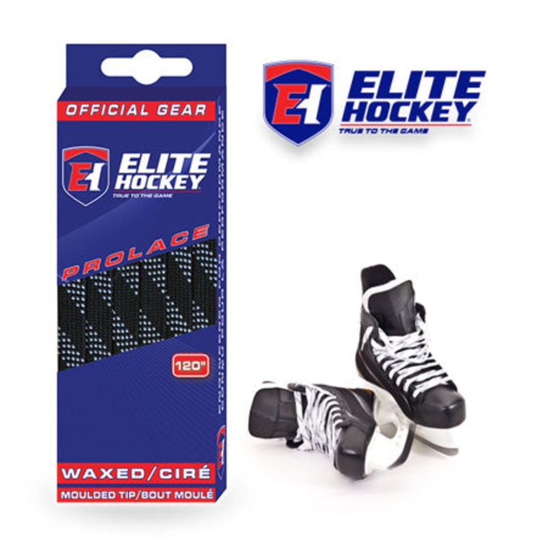 Elite Hockey Black Waxed Hockey Laces