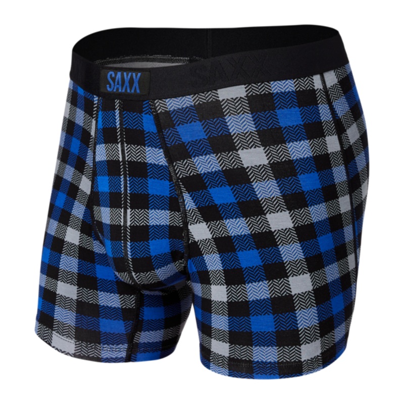 Vibe Boxer Brief – Blue Flannel Check