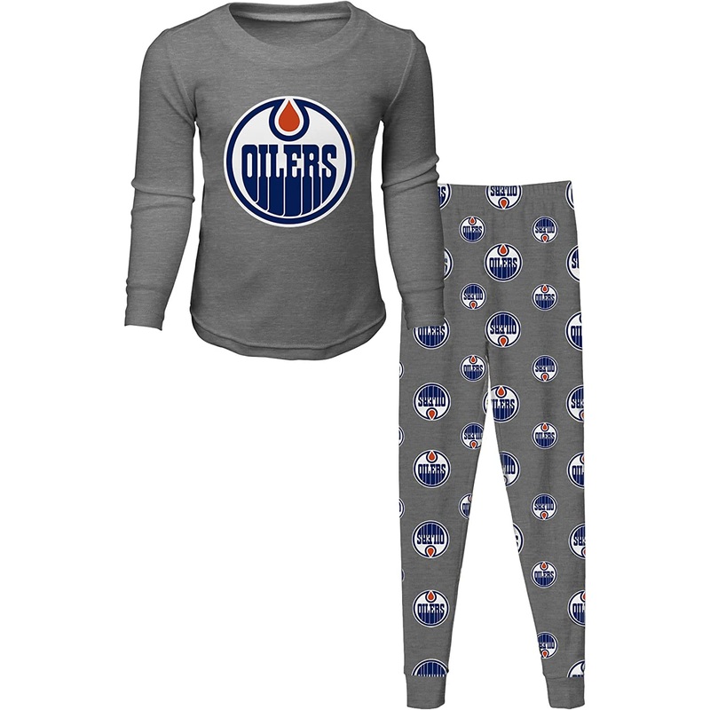 Child NHL Long Sleeve T-shirt & Pant Sleep Set – Edmonton Oilers