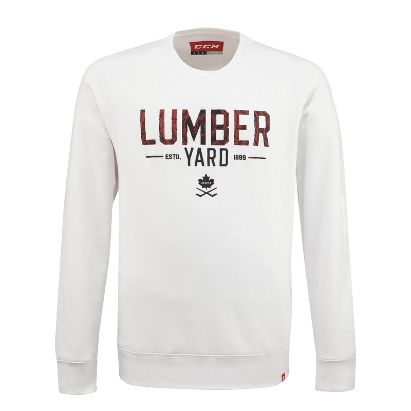 LUMBER YARD ADULT FLEECE CREW|WHITE|S|M|L|XL