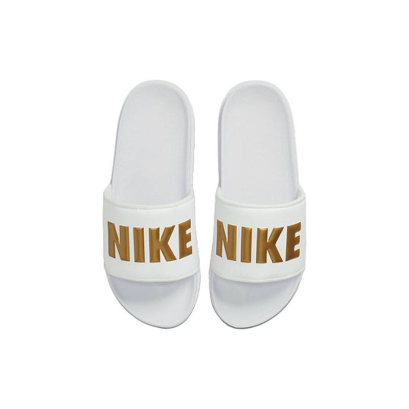 Offcourt Slide Women’s|WHITE/GOLD|6|7|8|9|10