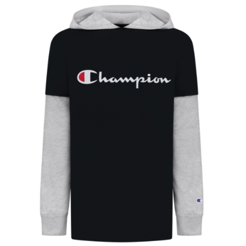 Script 2Fer Hooded Long Sleeve Shirt