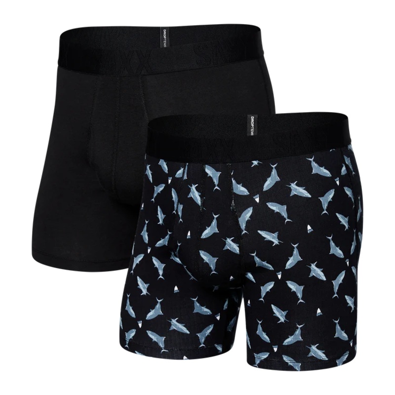 Droptemp Cooling 2 Pack Boxer Brief – Shark Tooth Black