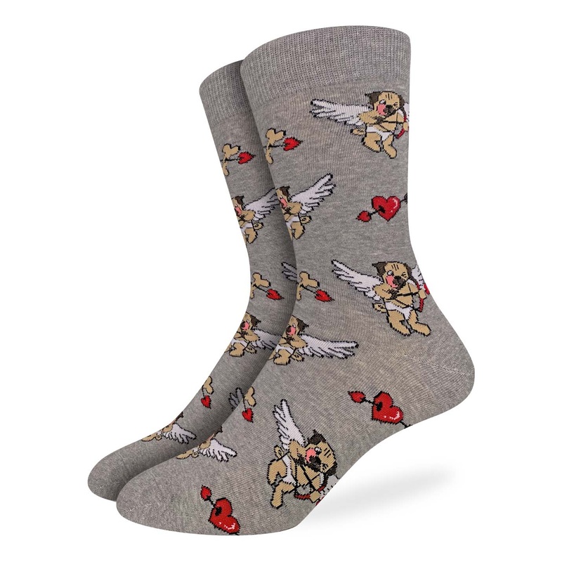 Men’s Valentine’s Day Cupid Pugs Socks