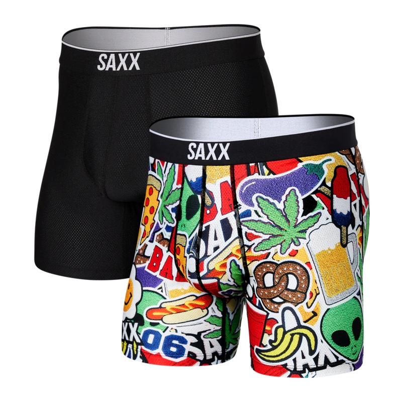 Volt 2 Pack Boxer Brief – Party At Settlemeirs/Black