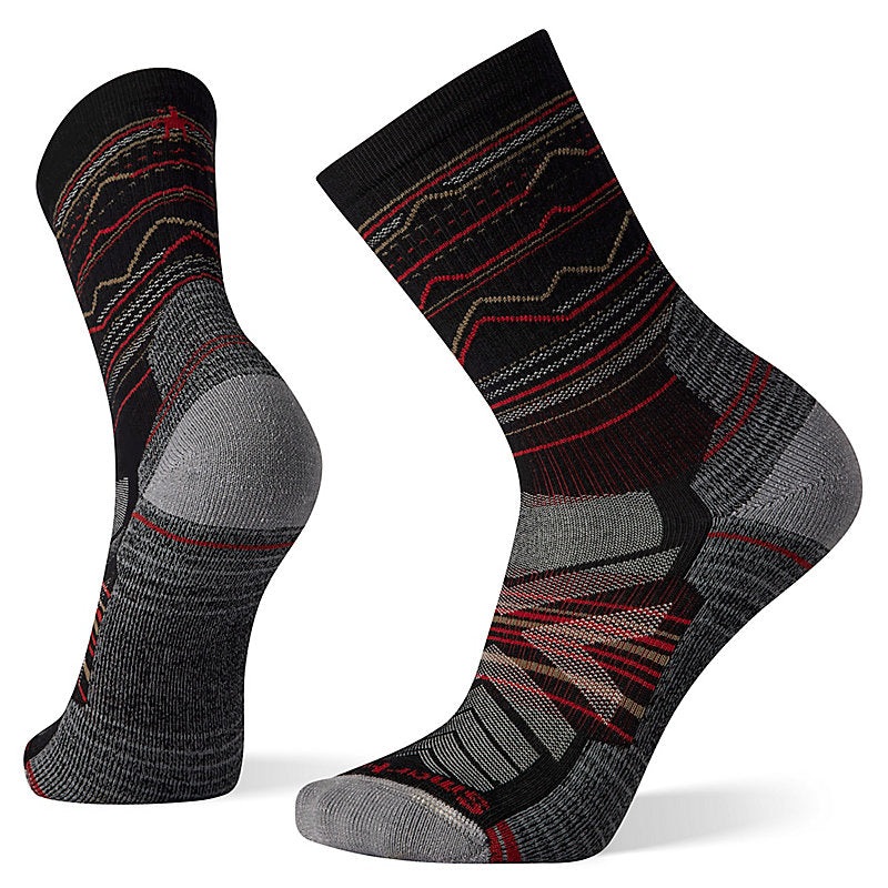 Men’s Light Cushion Mountain Range Pattern Crew Socks
