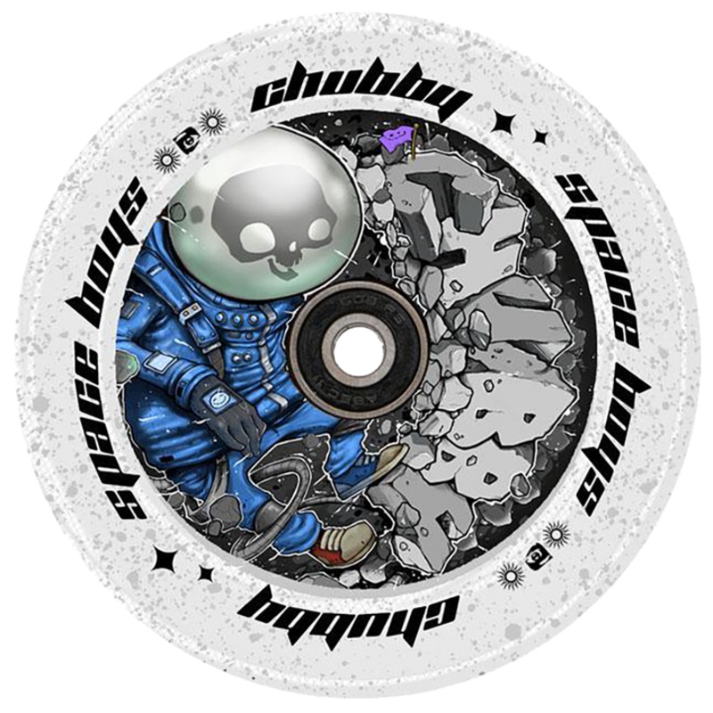 Spaceboys Astronaut Clear Glitter Wheel (Single)