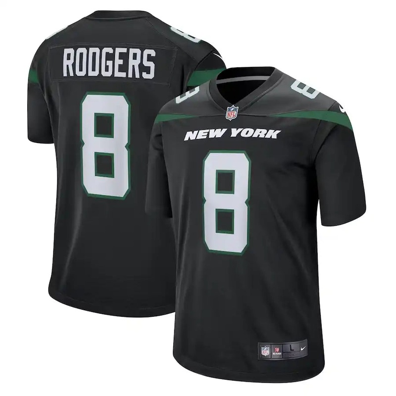 Game Black Aaron Rogers #8 Jersey