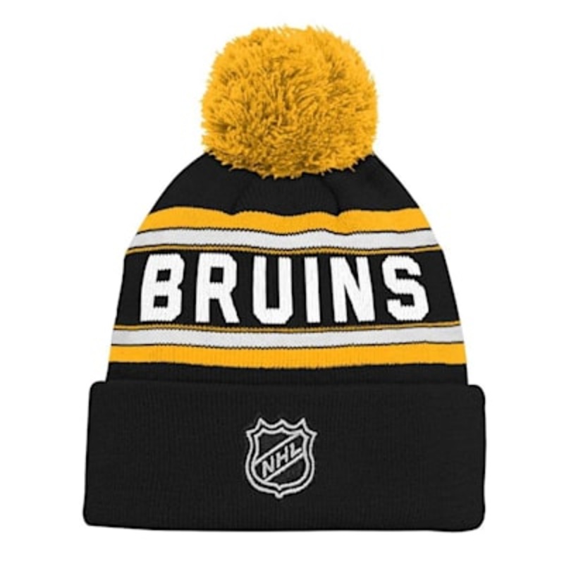 Jacquard Cuff Pom Youth Toque- Boston Bruins 3rd
