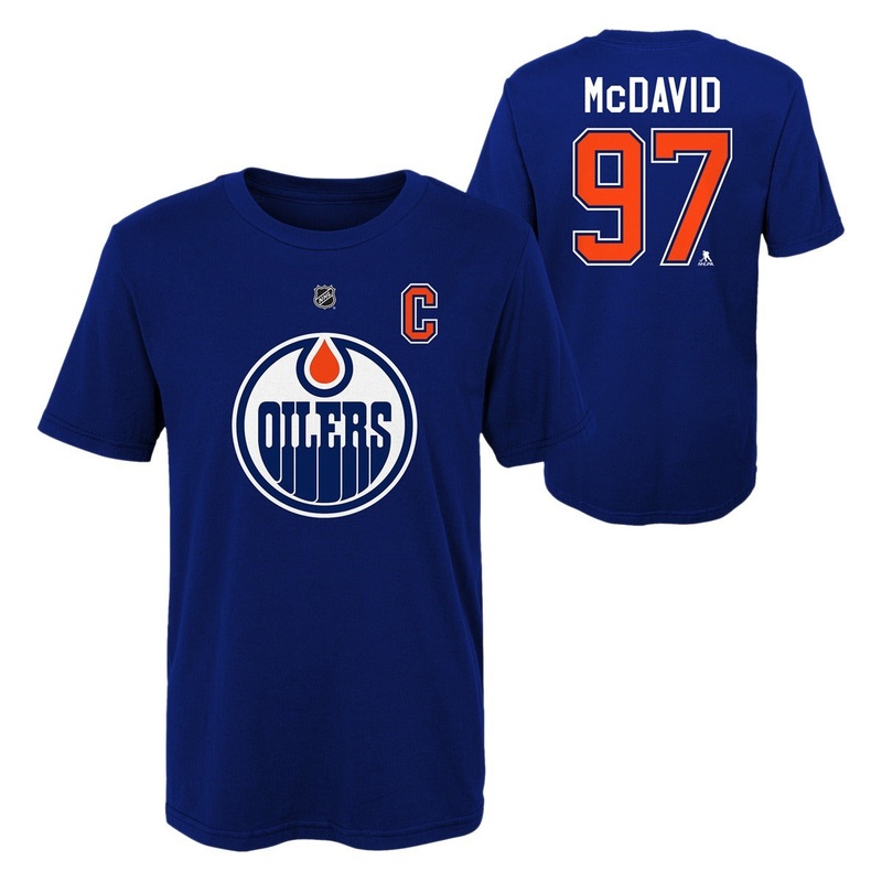 NHL Oilers Captain Youth Name & Number T-Shirt – McDavid