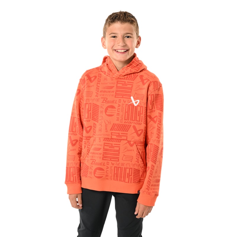 Youth Logo Repeat Hoodie|ORANGE|S|M|L|XL