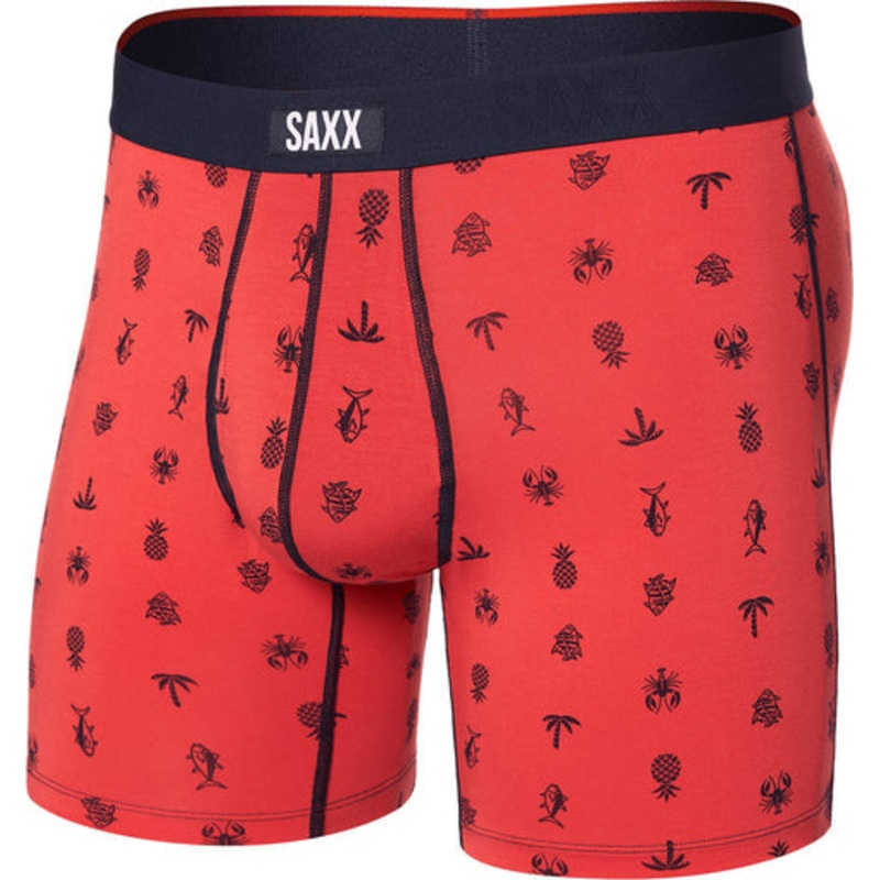 Vibe Xtra Soft Comfort Boxer Brief – Summer Catch Coral – Red