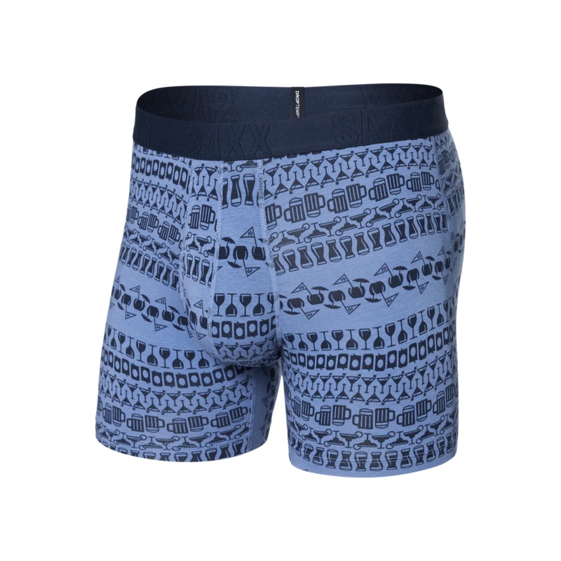 DropTemp Cooling Cotton Boxer Brief – 19th Hole Stripe – Blue
