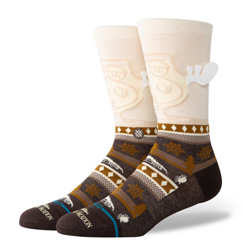 Have Some Eggnog Socks|DARK BROWN|M|L