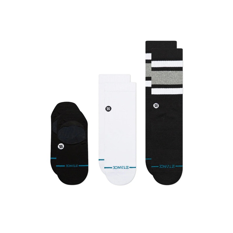 Icon Series 3 Pack Socks|BLACK/WHITE|S|M|L