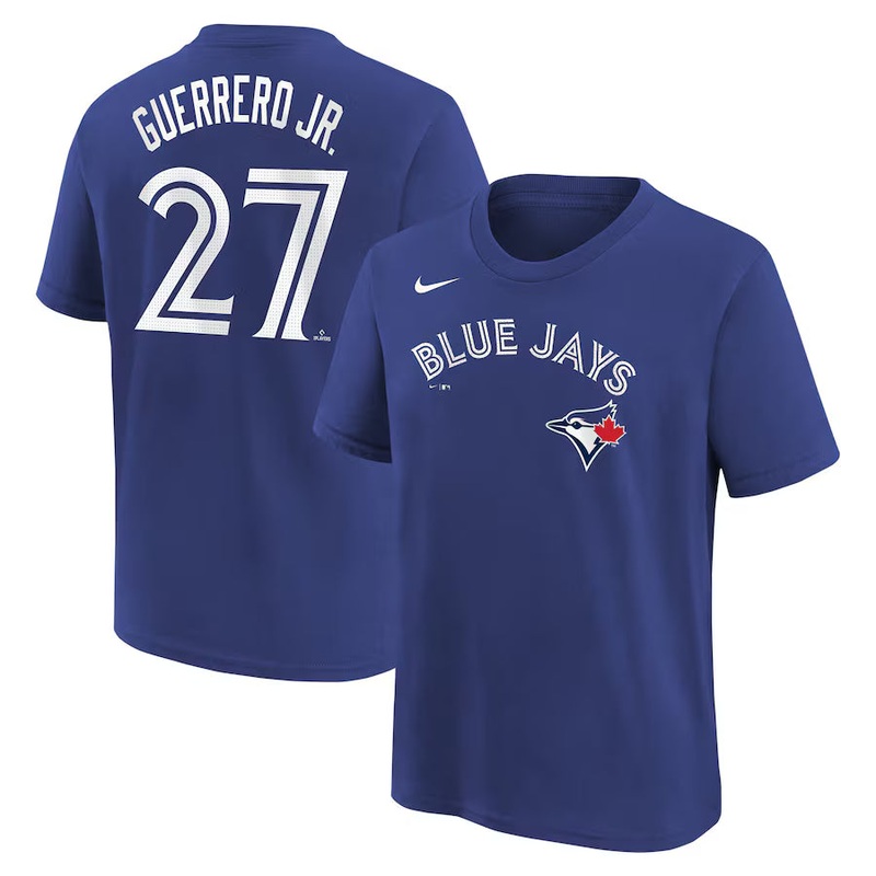 Outerstuff Kids Toronto Blue Jays Name and Number T-Shirt- Vladimir Guerrero Jr.