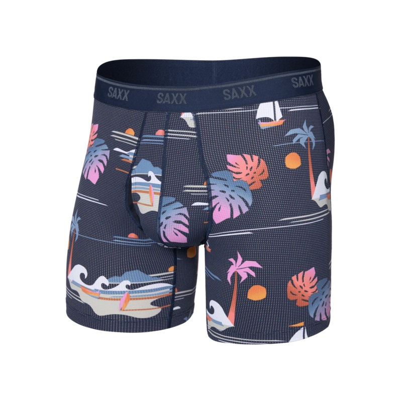 Saxx Quest Quick-Dry Mesh Boxer Brief – Sunny Adventure-Maritime
