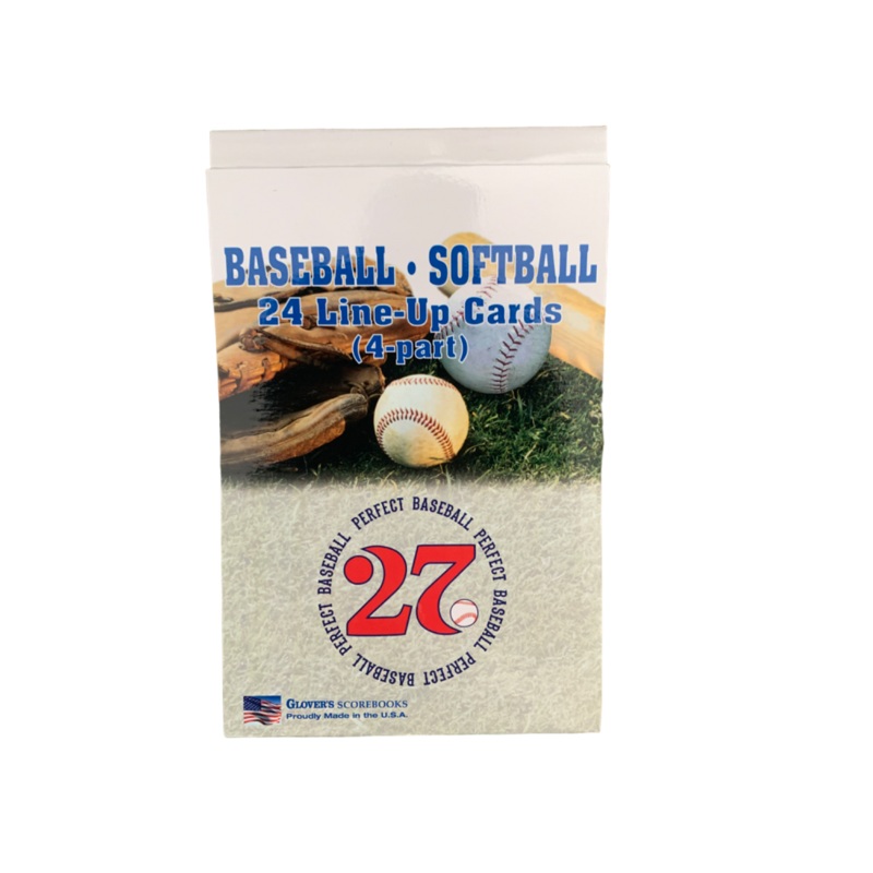 27 Baseball Lineup Card Book