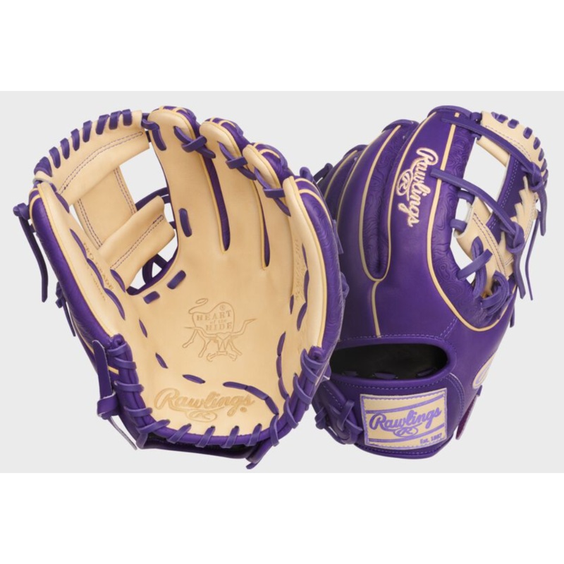 Heart of the Hide 11.75-Inch Purple Infield Glove, Right Hand Throw